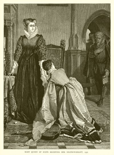 Maria Stuart erhält ihren Hinrichtungsbefehl, 1557 von English School