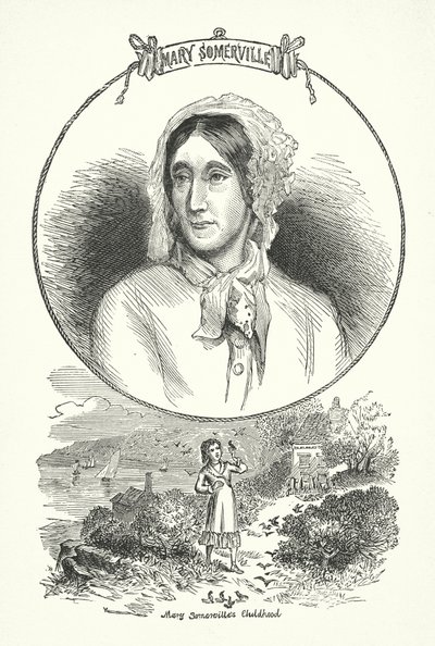 Mary Somerville, schottische Wissenschaftlerin und Schriftstellerin (Stich) von English School