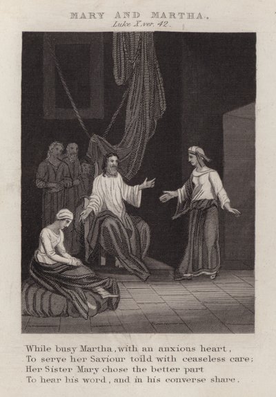 Maria und Martha, Lukas X, Vers 42 von English School
