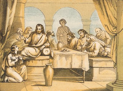 Maria salbt die Füße Jesu von English School