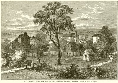 Marylebone, vom Standort der heutigen Wigmore Street von English School