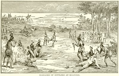 Massaker an Siedlern in Roanoke von English School