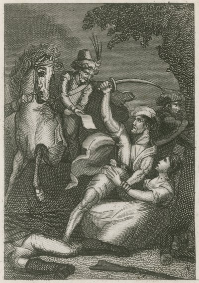 Massaker an der britischen Garnison in Kandy, Ceylon, 1803 von English School