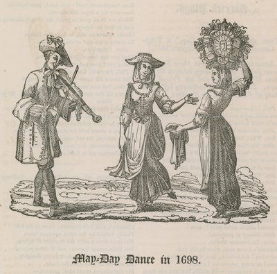 Maifeiertanz im Jahr 1698 von English School
