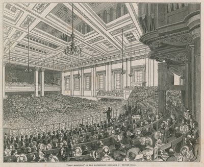 Mai-Treffen in der Metropole, Innenansicht der Exeter Hall von English School
