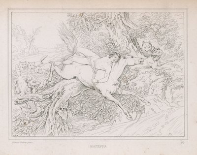 Mazeppa, basierend auf dem Gedicht von Lord Byron von English School