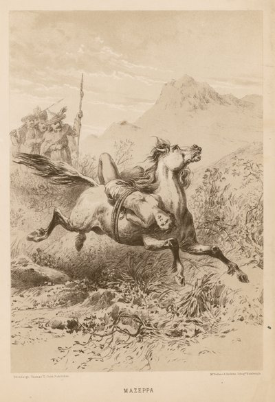 Mazeppa, basierend auf dem Gedicht von Lord Byron von English School