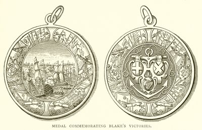 Medaille zur Erinnerung an Blakes Siege von English School