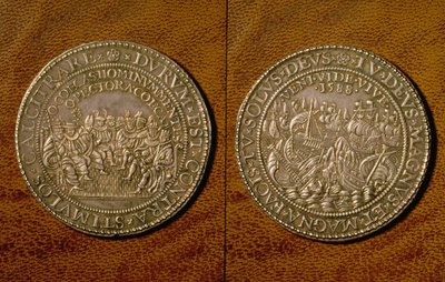 Medaille zur Erinnerung an die Niederlage der Spanischen Armada, 1588 (Silber) von English School