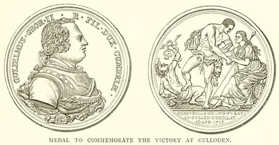 Medaille zur Erinnerung an den Sieg bei Culloden von English School