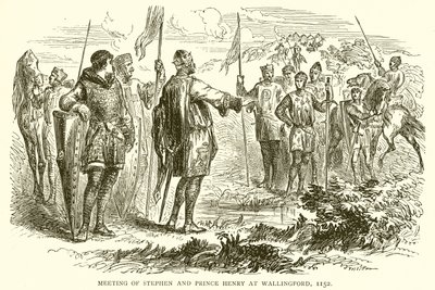 Treffen von Stephan und Prinz Heinrich in Wallingford, 1152 von English School