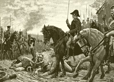 Treffen von Wellington und Blücher nach der Schlacht von Waterloo von English School