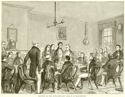Treffen der Anti-Corn-Law League in Manchester von English School