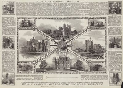 Treffen des Archäologischen Instituts in Lincoln (Gravur) von English School