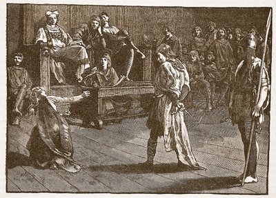 Treffen des Shire-Moot, ca. 835, Illustration aus Cassells Illustrierter Geschichte Englands von English School