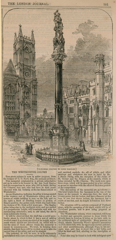 Gedenksäule für Lord Raglan von English School
