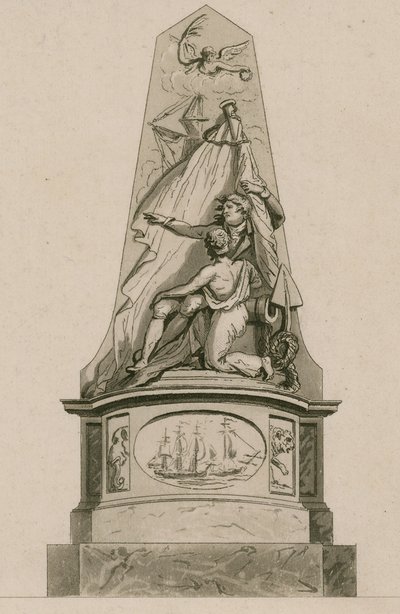 Denkmal für Kapitän Edward Cooke, Westminster Abbey, London von English School