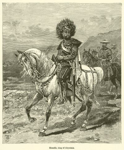Menelik, König von Abessinien von English School