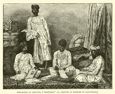 Händler von Kalkutta, Marwaris, d.h. Einheimische von Marwar in Rajpootana von English School