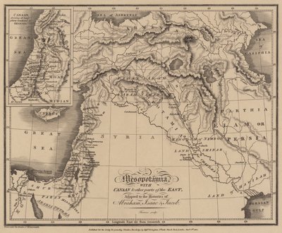 Mesopotamien mit Kanaan und anderen Teilen des Ostens, angepasst an die Geschichten von Abraham, Isaak und Jakob von English School
