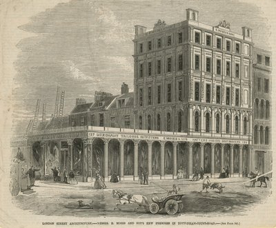 E Moses und Sons neue Räumlichkeiten in der Tottenham Court Road von English School