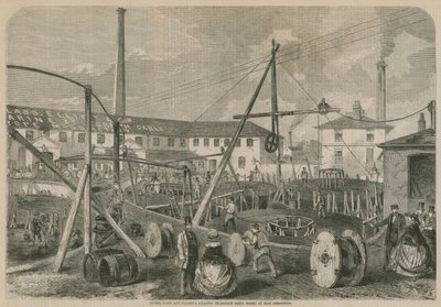 Messrs Glass und Elliotts Atlantisches Telegraphenkabelwerk in East Greenwich von English School