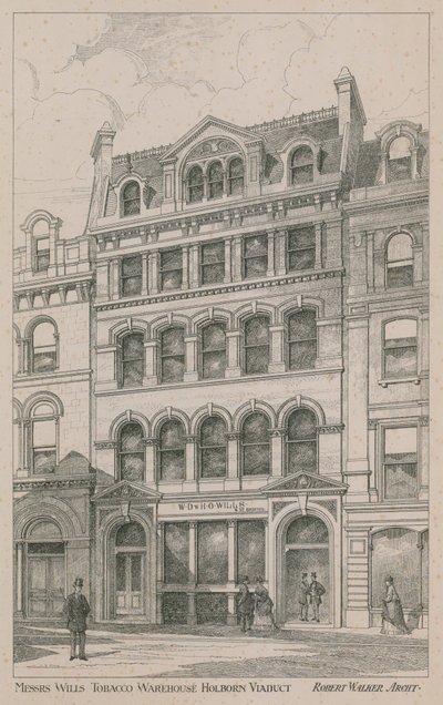 Messrs Willis Tabaklager, Holborn Viadukt von English School