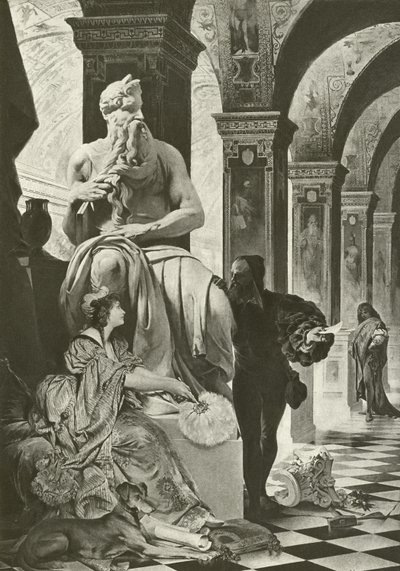 Michelangelo und Vittoria Colonna (Gravur) von English School