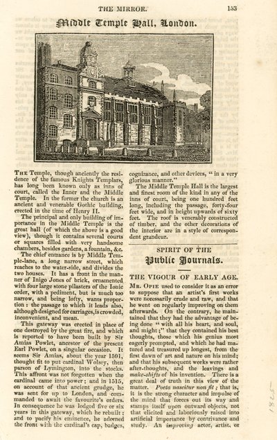 Middle Temple Hall von English School