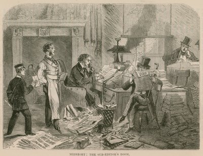 Mitternacht: Der Raum der Unterredakteure von English School