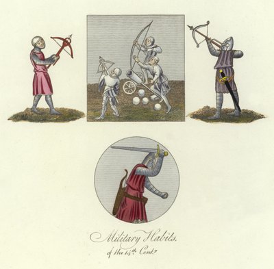 Militärische Gewohnheiten des 14. Jahrhunderts von English School