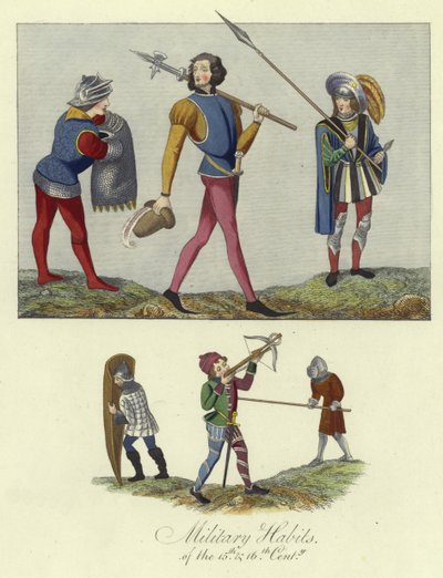 Militärische Gewohnheiten des 15. und 16. Jahrhunderts von English School