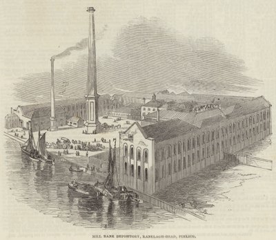Mill Bank Depository, Ranelagh-Road, Pimlico (Stich) von English School