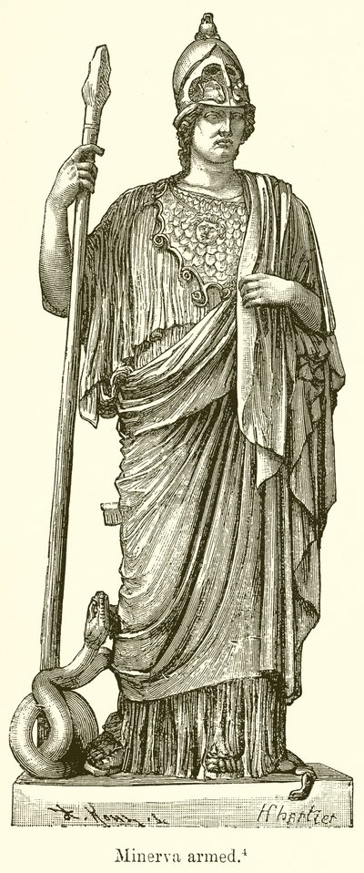 Bewaffnete Minerva von English School