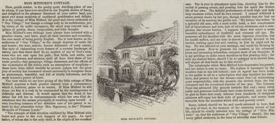 Miss Mitfords Cottage (Stich) von English School