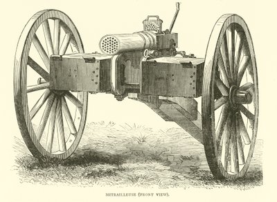 Mitrailleuse, Vorderansicht, August 1870 von English School