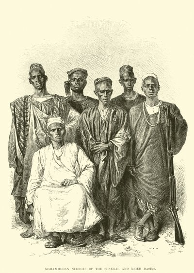 Mohammedanische Neger des Senegal- und Niger-Beckens (Gravur) von English School