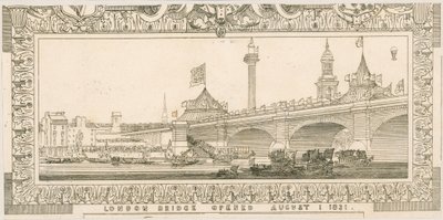 Erinnerung an die London Bridge, eröffnet am 1. August 1831 von English School