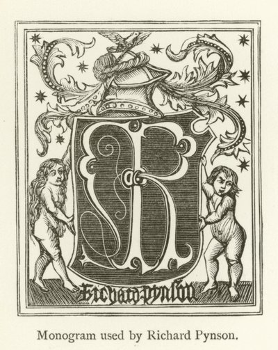 Monogramm verwendet von Richard Pynson von English School