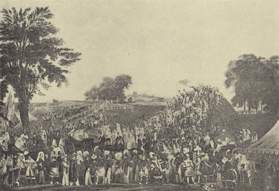 Montem-Zeremonie in Salt Hill, 1838 (Gravur) von English School