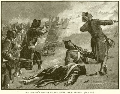 Montgomerys Angriff auf die Unterstadt, Quebec von English School
