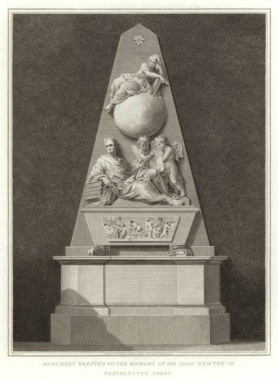 Denkmal für Sir Isaac Newton in der Westminster Abbey von English School