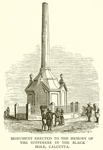 Denkmal für die Opfer im Schwarzen Loch von Kalkutta von English School