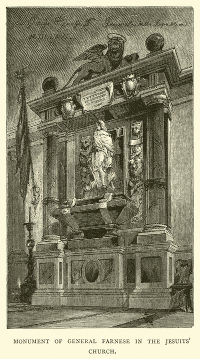 Denkmal von General Farnese in der Jesuitenkirche von English School