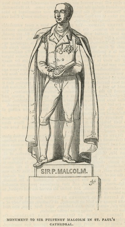 Denkmal für Sir Pulteney Malcolm von English School