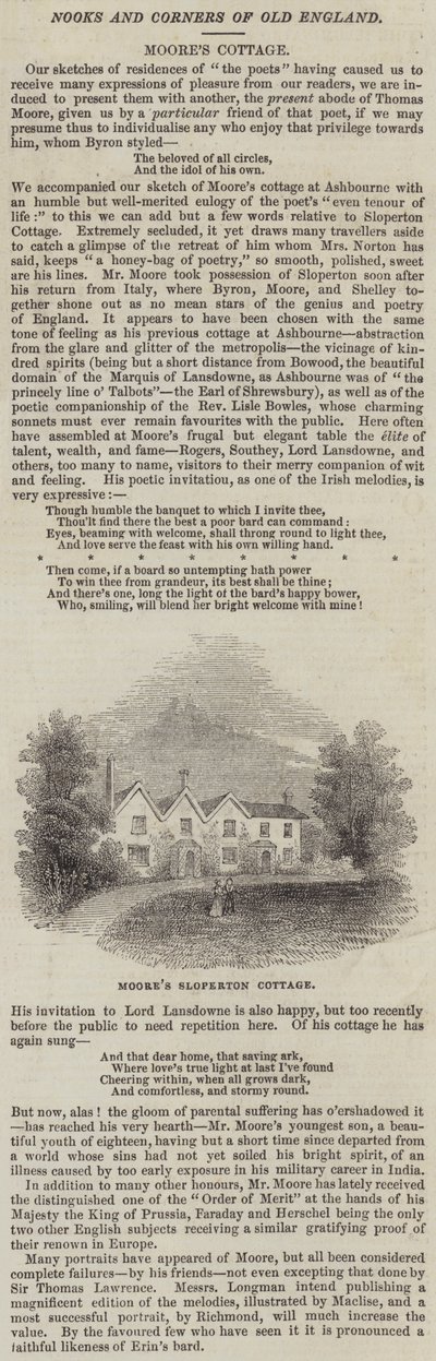 Moores Sloperton Cottage (Stich) von English School