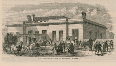 Moorgate Street Station der Metropolitan Railway von English School