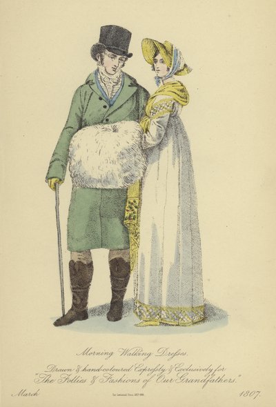 Morgenspaziergangskleid für Damen und Herren von English School