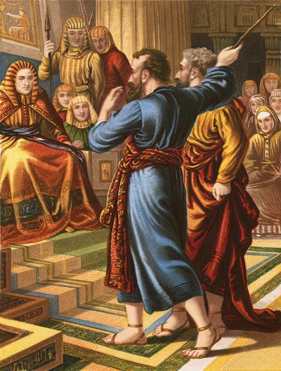 Moses und Aaron vor dem Pharao von English School