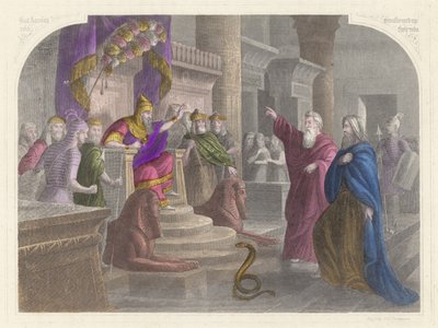 Moses und Aaron vor dem Pharao von English School